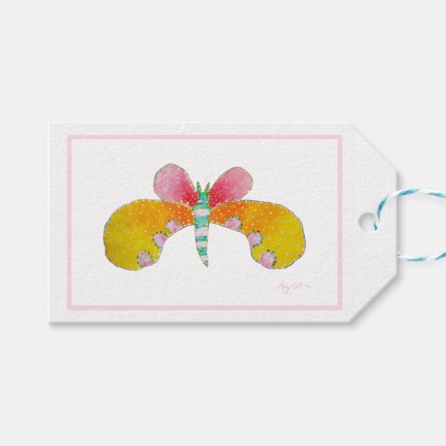 Buttercup Butterfly Gift Tag (Front (Horizontal))