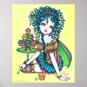 "Buttercup" Cute Cup Cake Fairy Poster