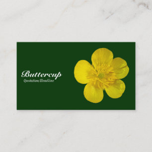 Buttercup - Dark Green 003300 Business Card