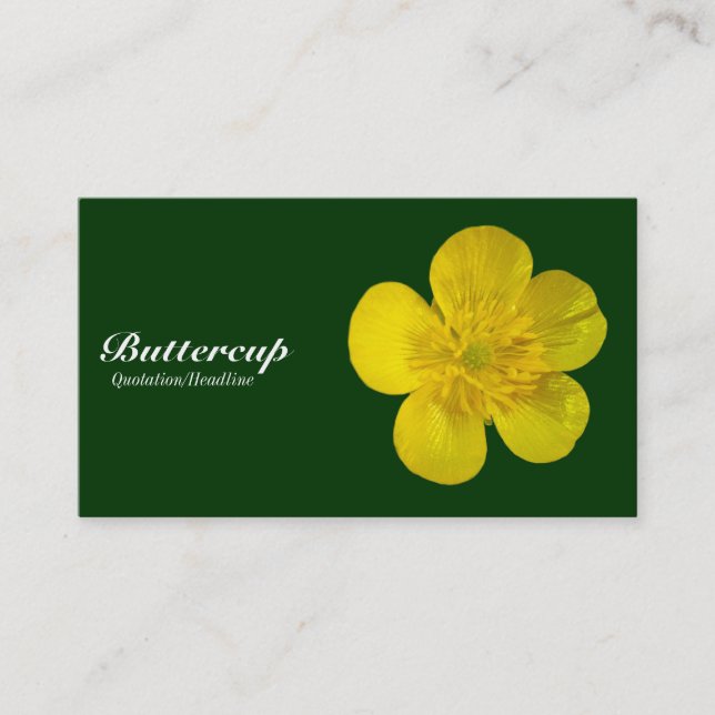 Buttercup - Dark Green 003300 Business Card (Front)