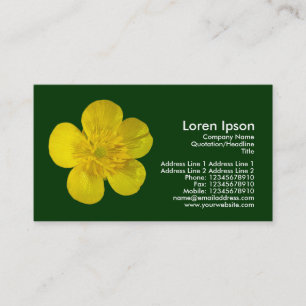 Buttercup - Dark Green Business Card