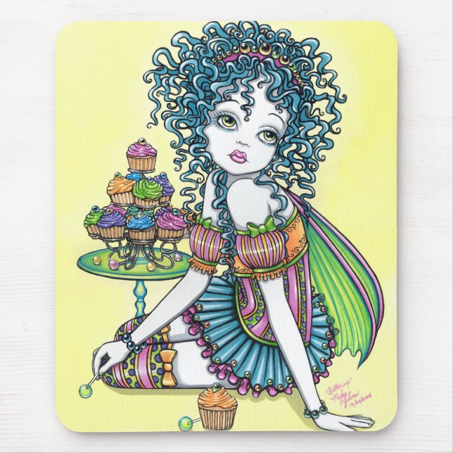 Buttercup Fairy Cup Cake Art Mouspad Mouse Mat (Front)