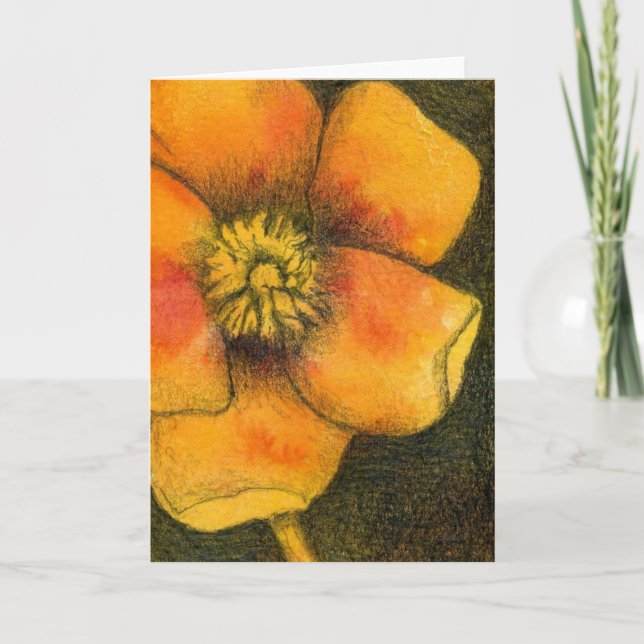 "Buttercup" Floral Greeting Card (Front)
