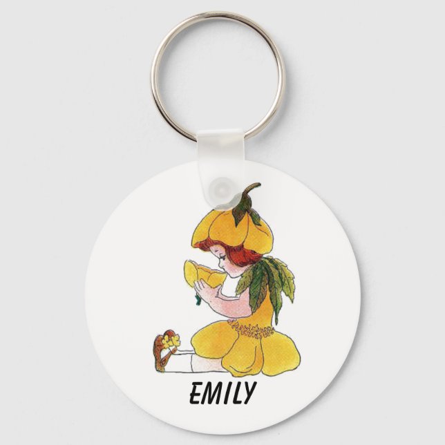 Buttercup Flower Child Funny Cute Little Girl Key Ring (Front)