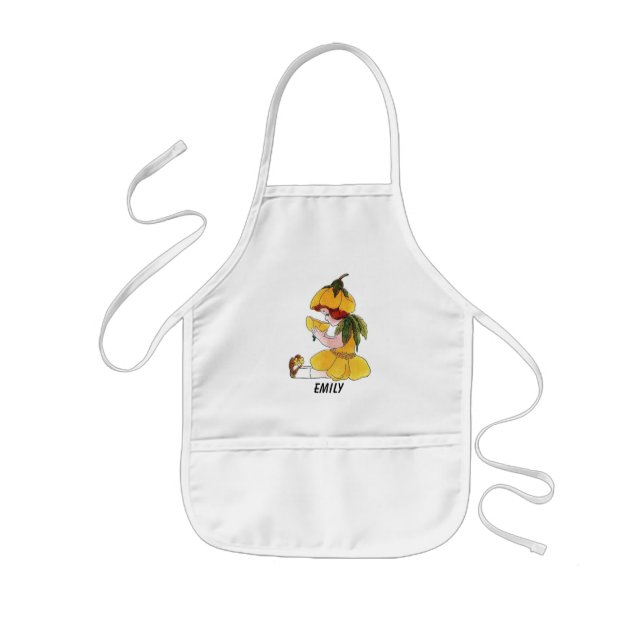 Buttercup Flower Child Funny Cute Little Girl Kids Apron (Front)