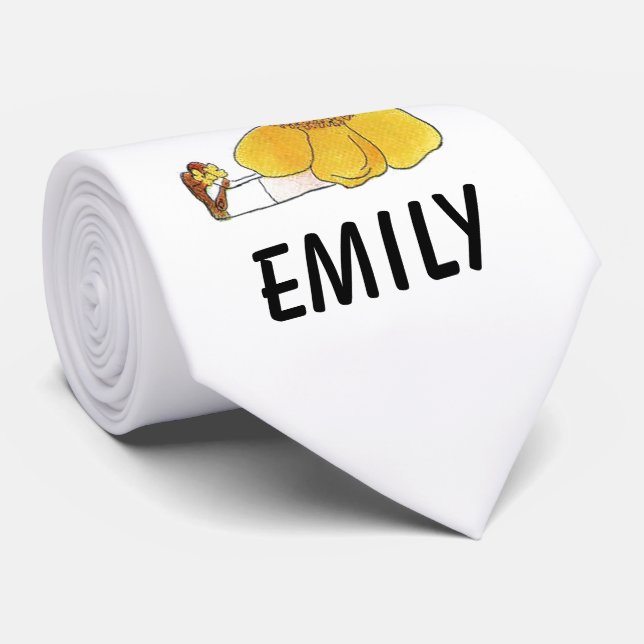 Buttercup Flower Child Funny Cute Little Girl Tie (Rolled)