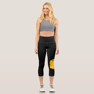 Buttercup Flower lecapcna Capri Leggings