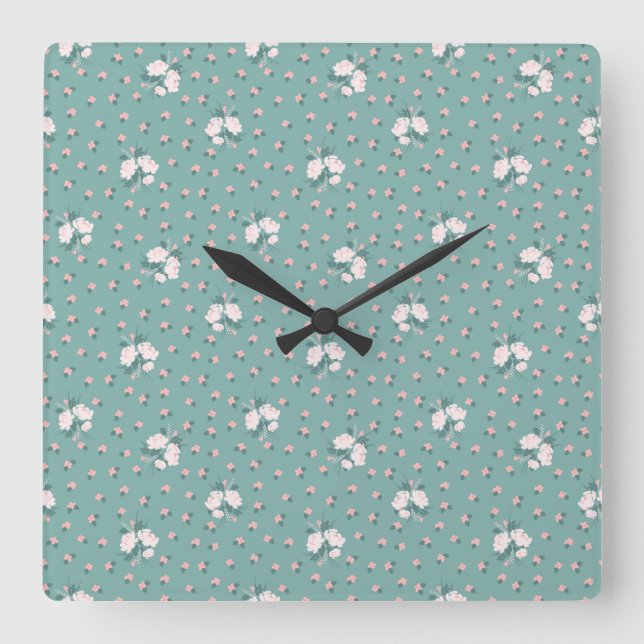 Buttercup Flower Square Wall Clock (Front)