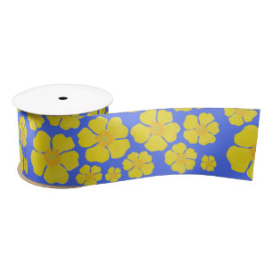 Buttercup Flowers Design on Satin Ribbon