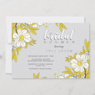 Buttercup Flowers Shower Invitation