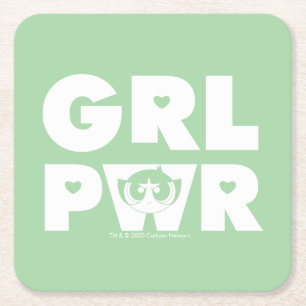 Buttercup: Girl Power Square Paper Coaster