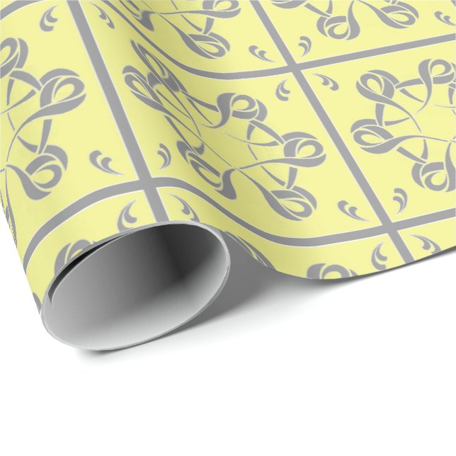 Buttercup Grey Wrapping Paper (Roll Corner)