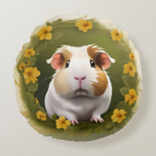 Buttercup Guinea Pig, Round Cushion