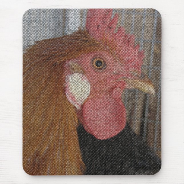 Buttercup Rooster Mouse Mat (Front)
