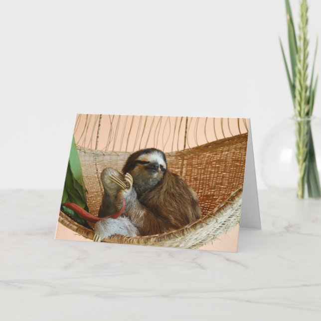 Buttercup the Sloth Card (Front)