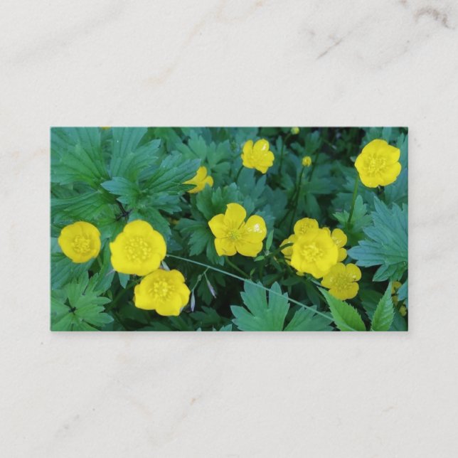 Buttercup Themed Business Card (Front)