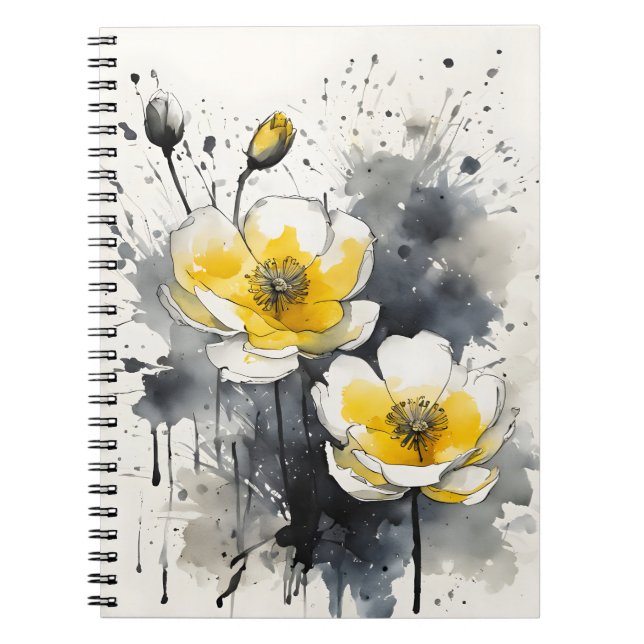 Buttercup - Watercolor flowers Notebook (Front)