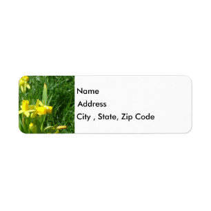 Buttercup Yellow Daffodils Return Address Label