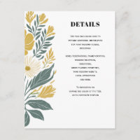 Buttercup Yellow Modern Floral Wedding Details