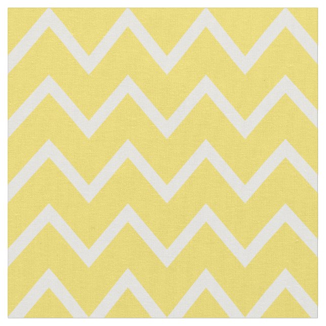 Buttercup Yellow & White Chevron Fabric (Close Up)