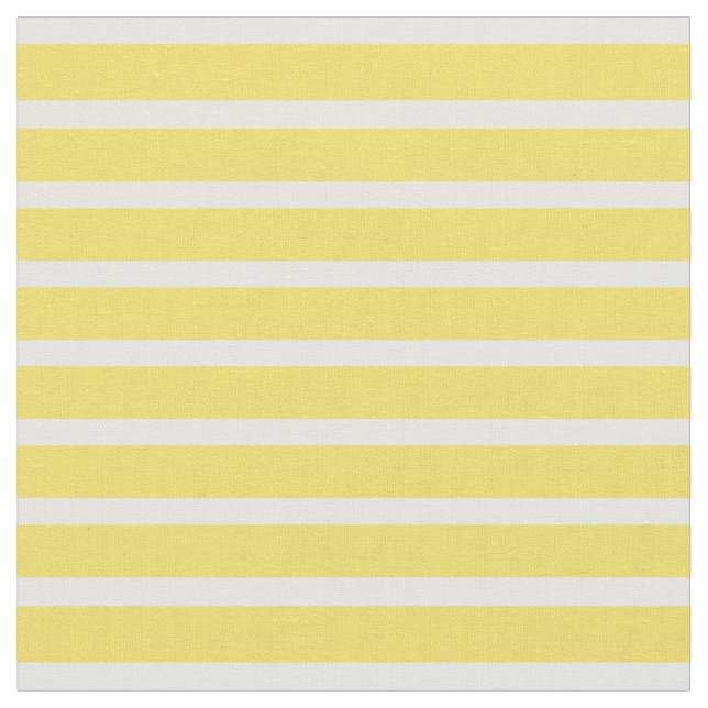 Buttercup Yellow & White Fine Striped Fabric (Close Up)