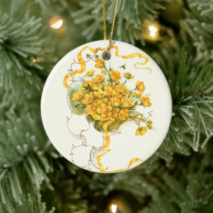 Buttercups   ceramic tree decoration