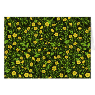 Buttercups on black