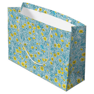 Buttercups on black large gift bag