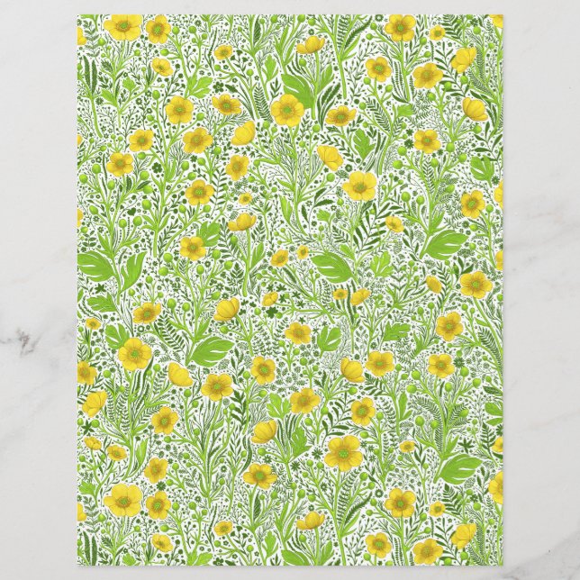 Buttercups on white (Front)