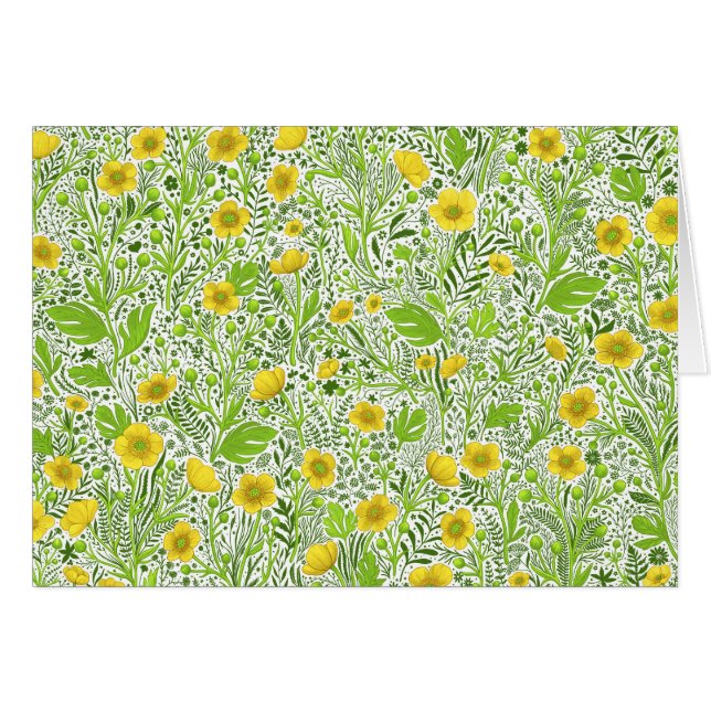 Buttercups on white (Front Horizontal)