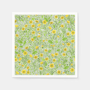 Buttercups on white napkin