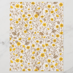 Buttercups, yellow and brown