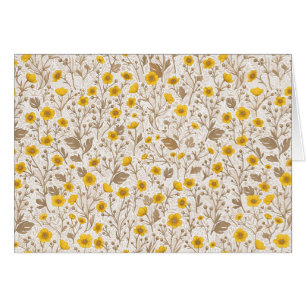 Buttercups, yellow and brown