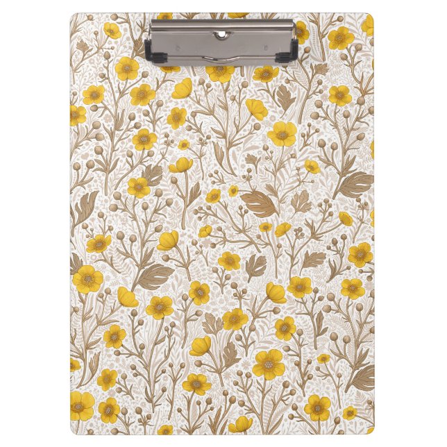 Buttercups, yellow and brown clipboard (Front)
