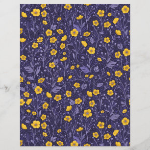 Buttercups, yellow and violet