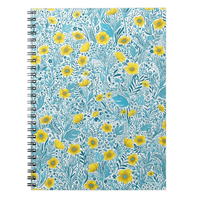 Buttercups, yellow, blue and white notebook (Front)