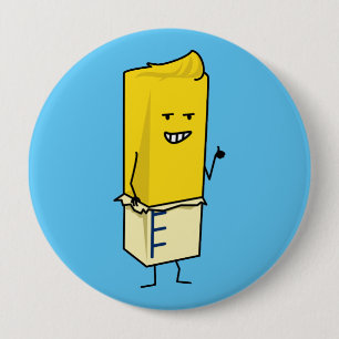 Buttered Buttery Stick of Butter Happy Thumbs Up 10 Cm Round Badge