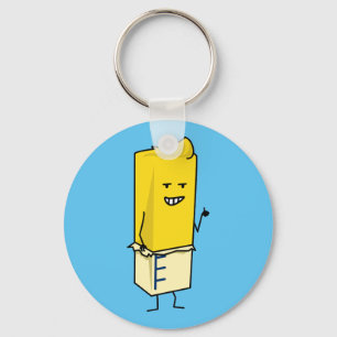 Buttered Buttery Stick of Butter Happy Thumbs Up Key Ring