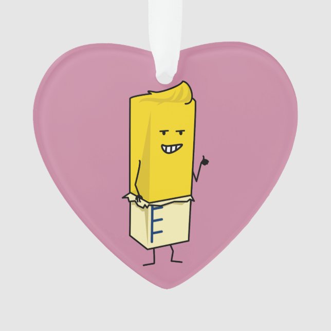 Buttered Buttery Stick of Butter Happy Thumbs Up Ornament (Front)