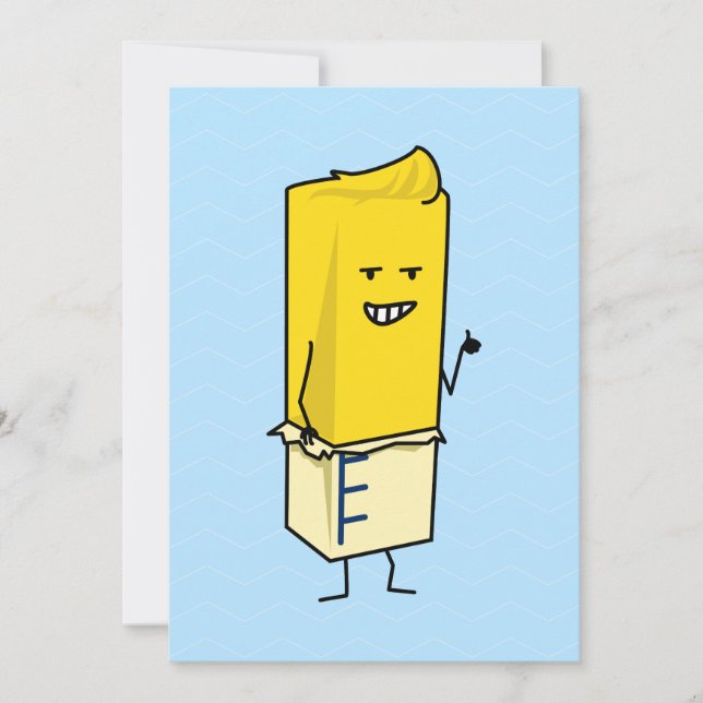 Buttered Buttery Stick of Butter Happy Thumbs Up Thank You Card (Front)