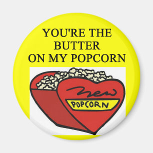 buttered popcorn lover magnet