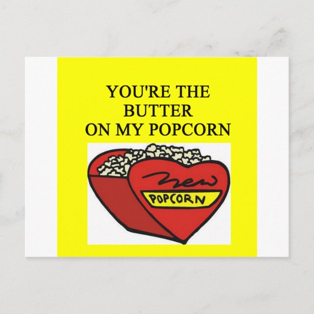 buttered popcorn lover postcard (Front)