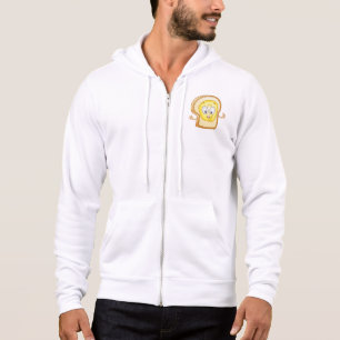 Buttered Toast Cartoon Character Happy Bread Hoodie
