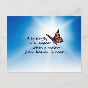 Butterefly, Visitor from Heaven Postcard