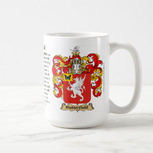 Butterfield, the Origin, the Meaning and the Crest Coffee Mug