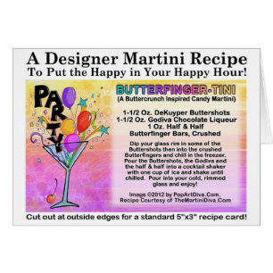 Butterfinger-Tini Martini Recipe Card
