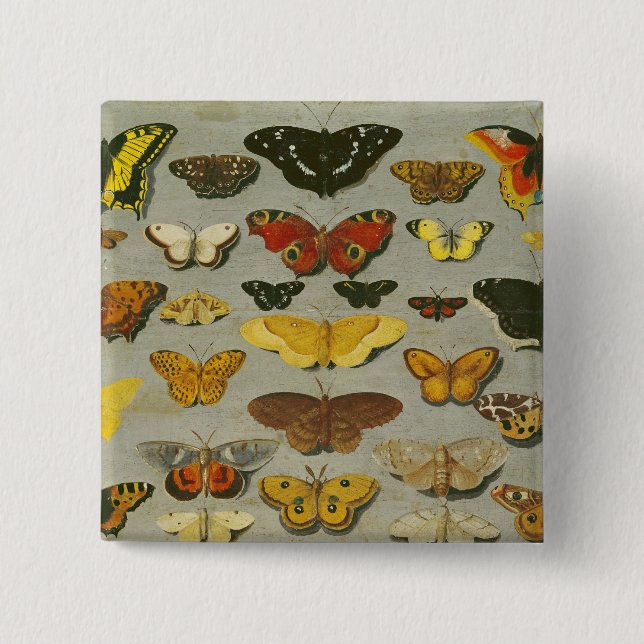 Butterflies 15 Cm Square Badge (Front)