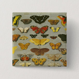 Butterflies 15 Cm Square Badge