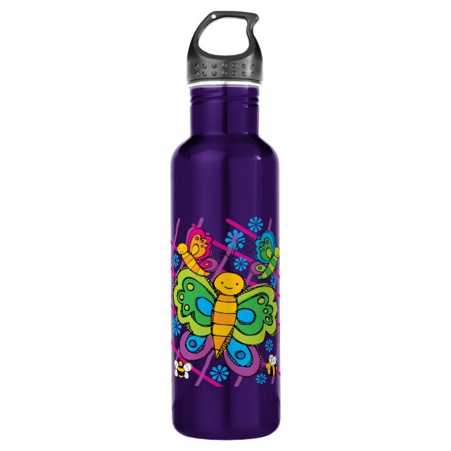 Butterflies 710 Ml Water Bottle (Front)