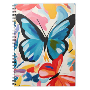 Butterflies abstract painting. notebook